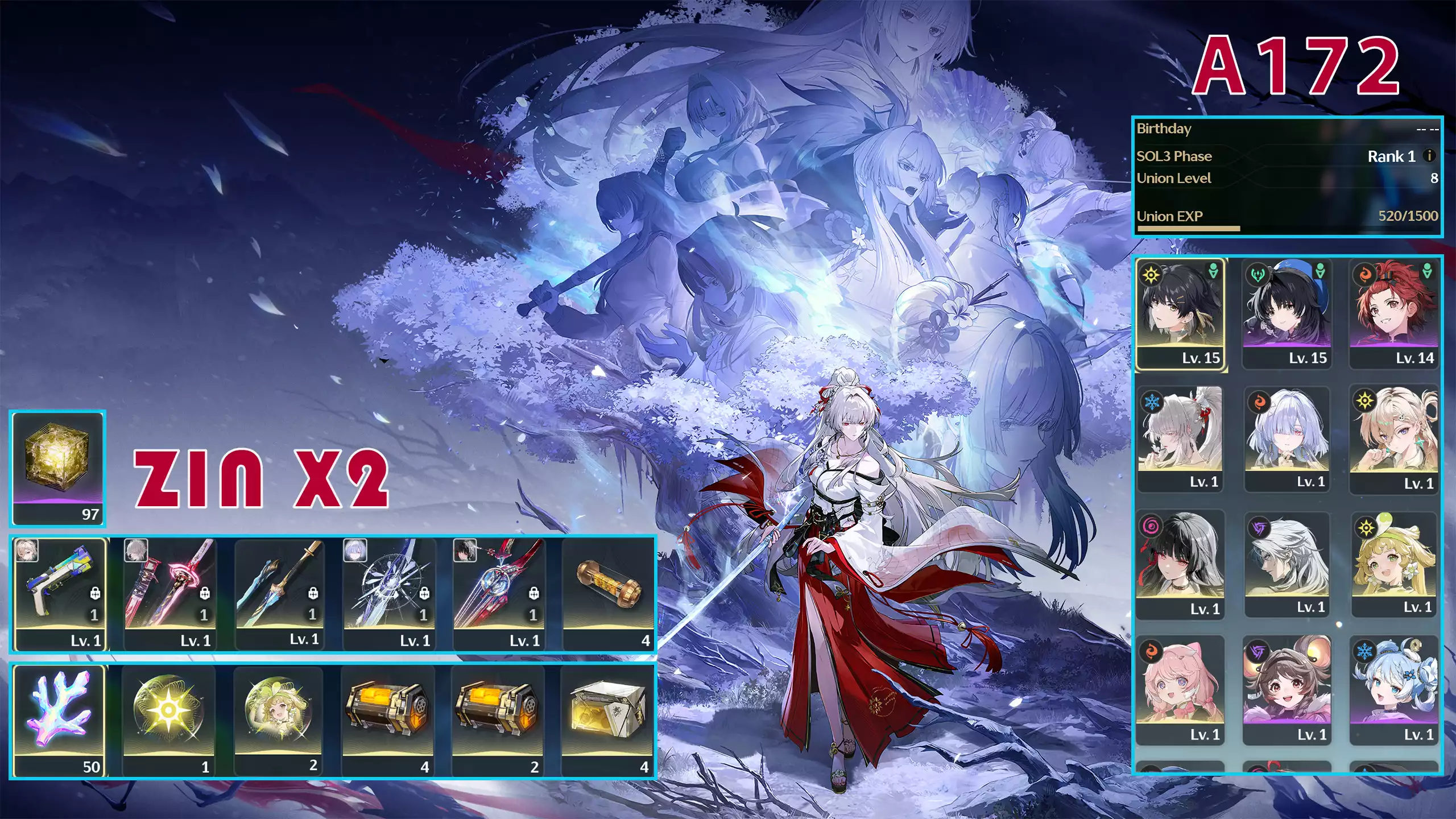 Acc khởi đầu cực ngon Hiyuki C0R1 + Chisa C0R1 + Mornye C0R1 + Lynae trấn banner thường